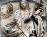 Gable sculpture, La Asunción, detail