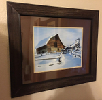Famous More Barn Steamboat - Framed  Matted 2