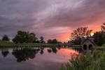 August evening sunset by the Boat house
