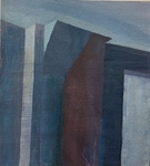 Interior 4, Acrylic on Paper, 13cm x 14cm