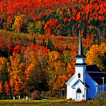 Country Church in Autumn - New Brunswick Canada