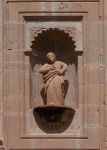 Façade, second tier, left sculpture niche