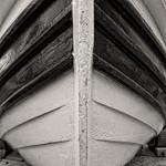 Boat Abstract Filey in Black and White