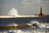 Surfing at Roker Pier. Ref 9582