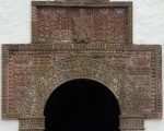 Angahuan, Michoacán, Santiago Apóstol, façade portal & architrave