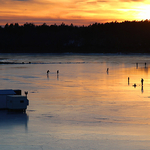 Ice Fishing Huts Renforth Rothesay New Brunswick Canada