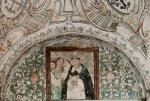SS Pedro y Pablo, lower cloister walk, testera lunette mural