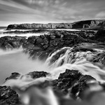 Dunseverick Sea Waterfall