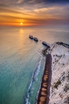 z4019 Sunset over the Needles