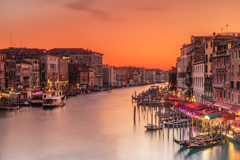 Grand Canal At Dusk, Rialto, Venice