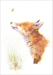 FOX WATCHING BEE Limited Edition Print 173