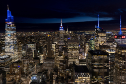 New York City skyline at night