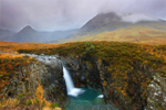 The Fairy pools and the Cuillin Mountains, Isle of Skye.