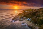 z3965 Sunset over Castlehaven and St Catherine's