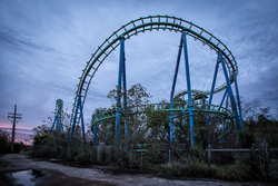 Abandoned Six Flags (New Orleans, LA) | Jester Roller Coaster Coils