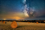 z3504 Bales under the Milky Way near Shorwell