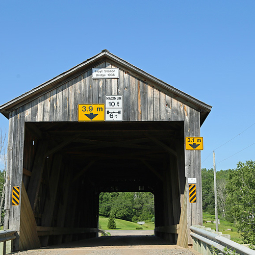 The Hoyt Bridge, erected in 1909 can be found on the Hoyt Station Road off Route 101 in Mill Settlement, Sunbury Coun…