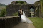 Bride and Groom at Caerphilly Castle