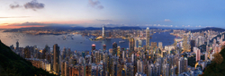 KMPAN-01 The Harbour from the Peak at dusk - 2015