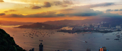KMPAN-86 Container terminal & Tsing Yi bridge from the Peak