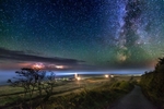 z2521 Storm and Milky Way over St Catherines Lighthouse