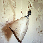 Lampshade with Peeling Wallpaper