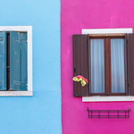Blue And Pink, Burano, Italy