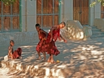 Footballing novice monks
