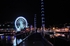 Big Wheel and Bridge at night