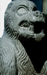 Museo de Antropología, Tepeaca rollo lion, detail