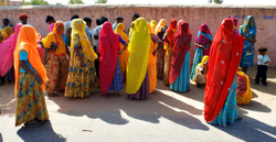 Women at Polling station Chatra Sagar