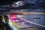 z4227 Evening Moonlight over Sandown Bay