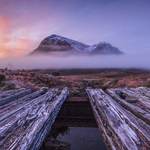 The Buachaille from a frosty bridge.