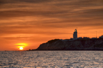 z2118 St Catherines Lighthouse at Sunset
