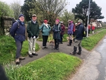 039 Walkers  gathering for the walk to Robin Hoods Bay
