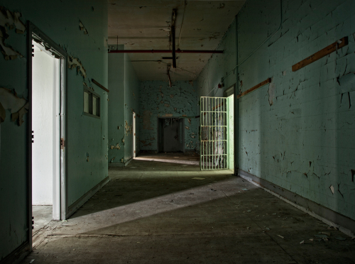 Photo taken in the administrative section, outside where parole hearings were held.

Essex County Jail Annex, Caldw…