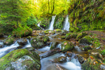 Hidden waterfall at Glenmalure, County Wicklow.
