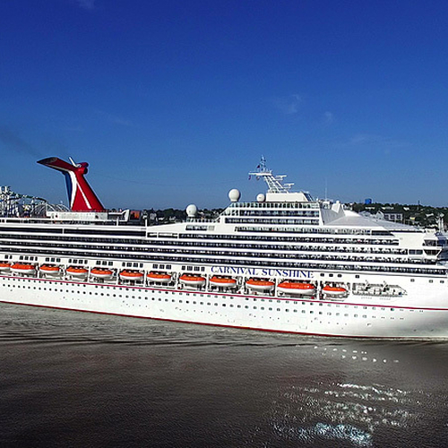 The Carnival Sunshine is seen making her final approach into the Port of Saint John.