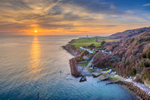 z3362 Sunset over Niton and St Catherine's