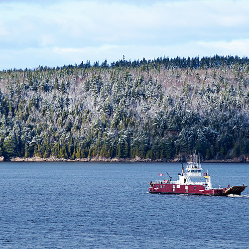 The Peninsula Princess cable car ferry is seen crossing the Kennebecasis River between Millidgeville & the Kingston P…