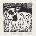 In the Valley - linocut