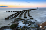 Felixstowe Sea Defences At Sunrise By Jamie Goodman