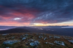 Sunrise over Rannoch Moor from Beinn a'Chrulaiste, Glen Coe, Highland