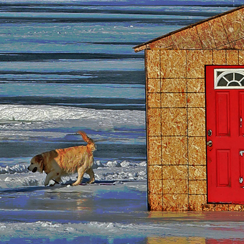 Ice fishing shacks Canada