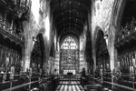 Newcastle Cathedral nave bw 2 HDR reduced