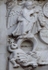 East façade relief, St. John writing the Apocalypse, detail