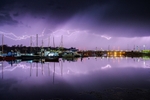 z4042 Stormy Reflections, Yarmouth Harbour