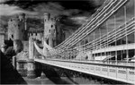 Conway suspension bridge 5 bw