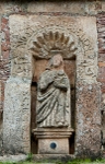 Charapán, Michoacán, Nuestra Señora de Belén, façade statue, Our 