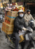Moving goods by motorbike, Hanoi, Vietnam